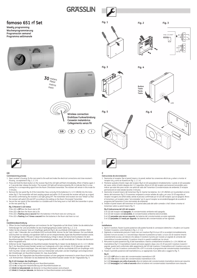 Page n°1 - Manuel utilisateur Grässlin Famoso 651 rf Set