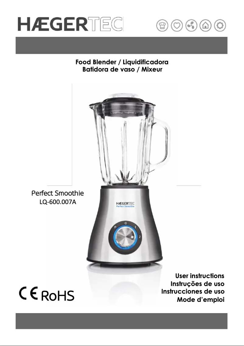 Page 1 de la notice Manuel utilisateur Haeger Perfect Smoothie LQ-600.007A