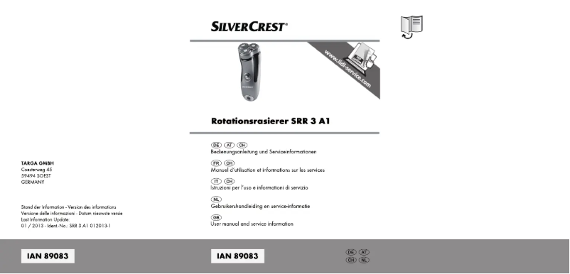 Image de la première page du manuel de l'appareil SRR 3 A1