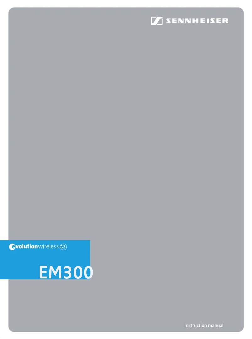 Page n°1 - Manuel utilisateur Sennheiser EM 300 G3-E-EU