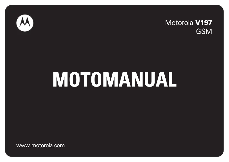 Image de la première page du manuel de l'appareil V197