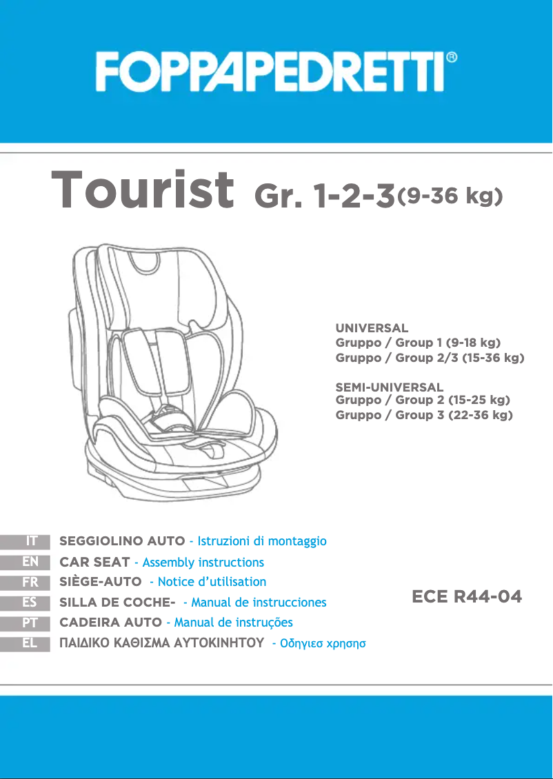 Page 1 de la notice Manuel utilisateur Foppapedretti Tourist