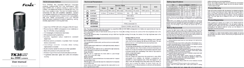 Image de la première page du manuel de l'appareil TK35UE