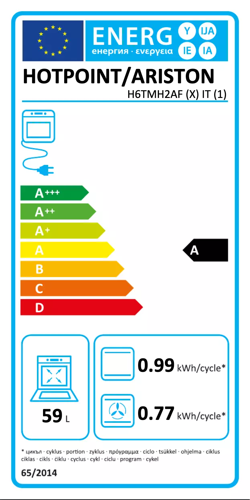 Page n°1 - Manuel utilisateur Hotpoint H6TMH2AF (X) IT