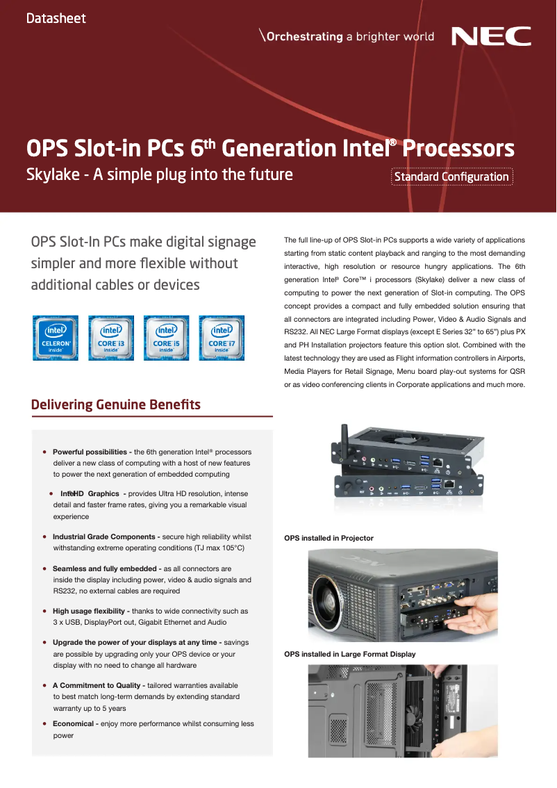 Image de la première page du manuel de l'appareil OPS-Sky-i3-d4/64/W7e A