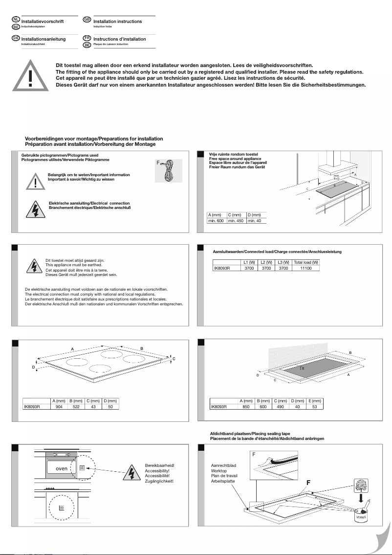 Page n°1 - Guide d'installation Pelgrim IK8093R