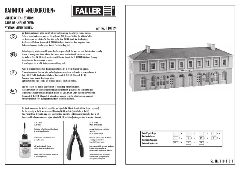 Page n°1 - Manuel utilisateur Faller 110119