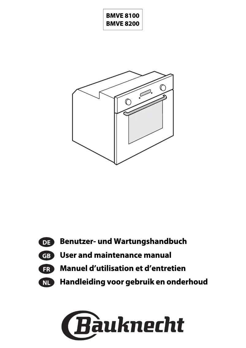 Image de la première page du manuel de l'appareil BMVE 8100/PT