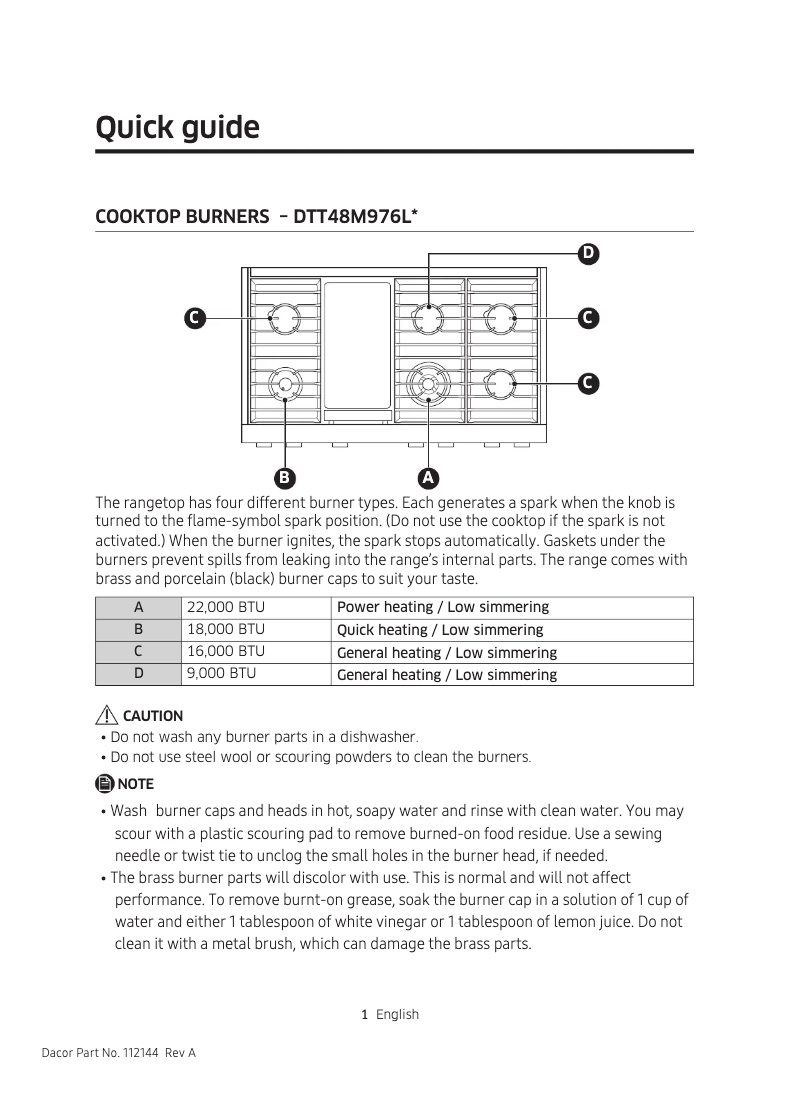 Image de la première page du manuel de l'appareil DTG36P875NS