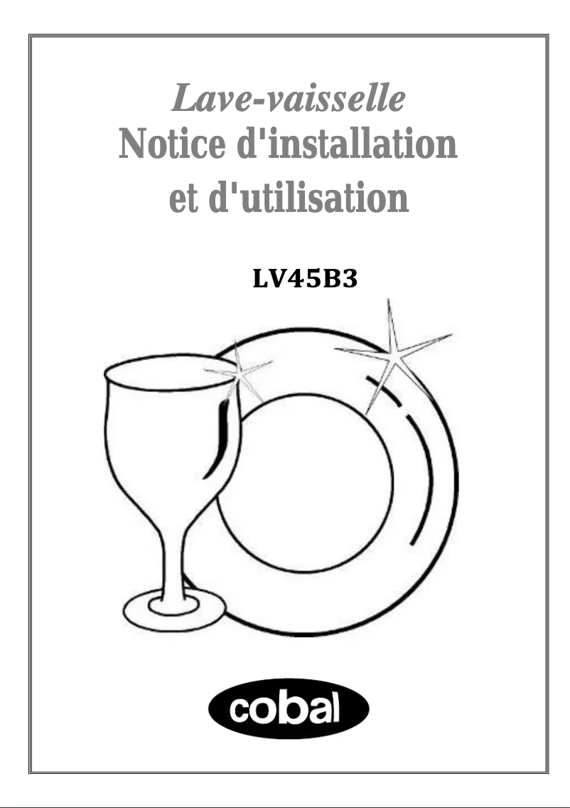 Image de la première page du manuel de l'appareil LV45B3