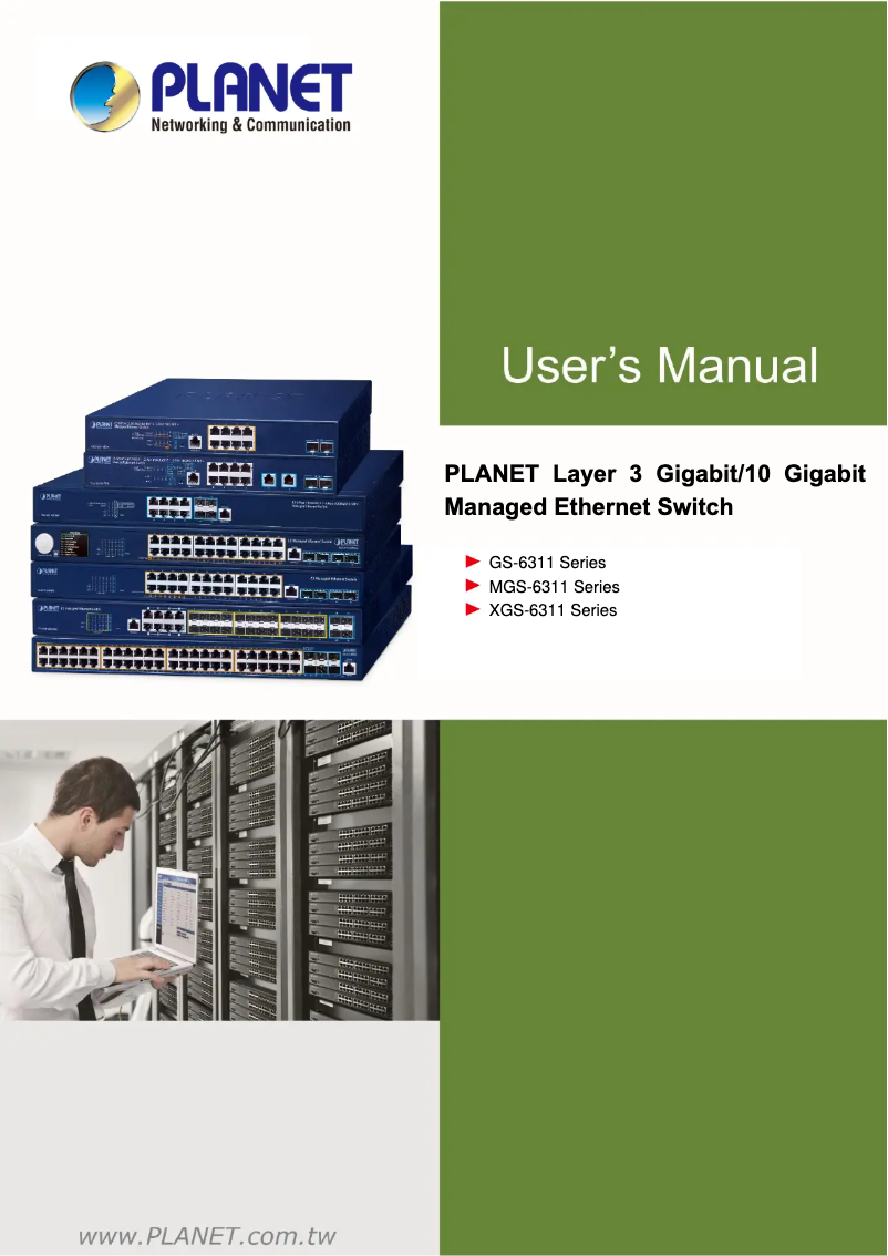 Page 1 de la notice Manuel utilisateur Planet MGS-6311-10T2X