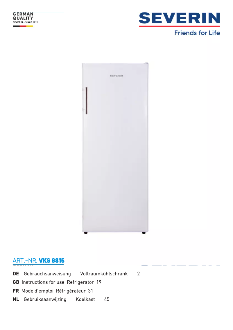 Image de la première page du manuel de l'appareil VKS 8815