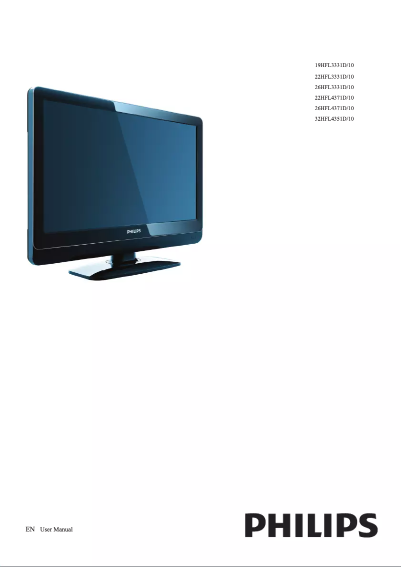 Page n°1 - Manuel utilisateur Philips 26HFL3331D