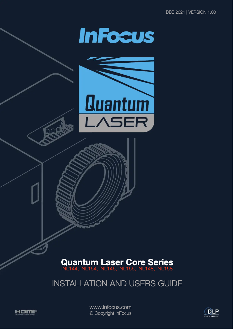 Page 1 de la notice Manuel utilisateur InFocus Quantum Laser Core INL144