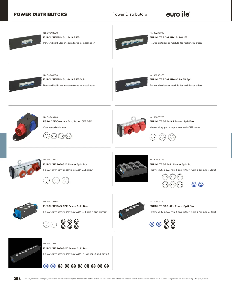 Page n°1 - Catalogue Eurolite SAB-82X