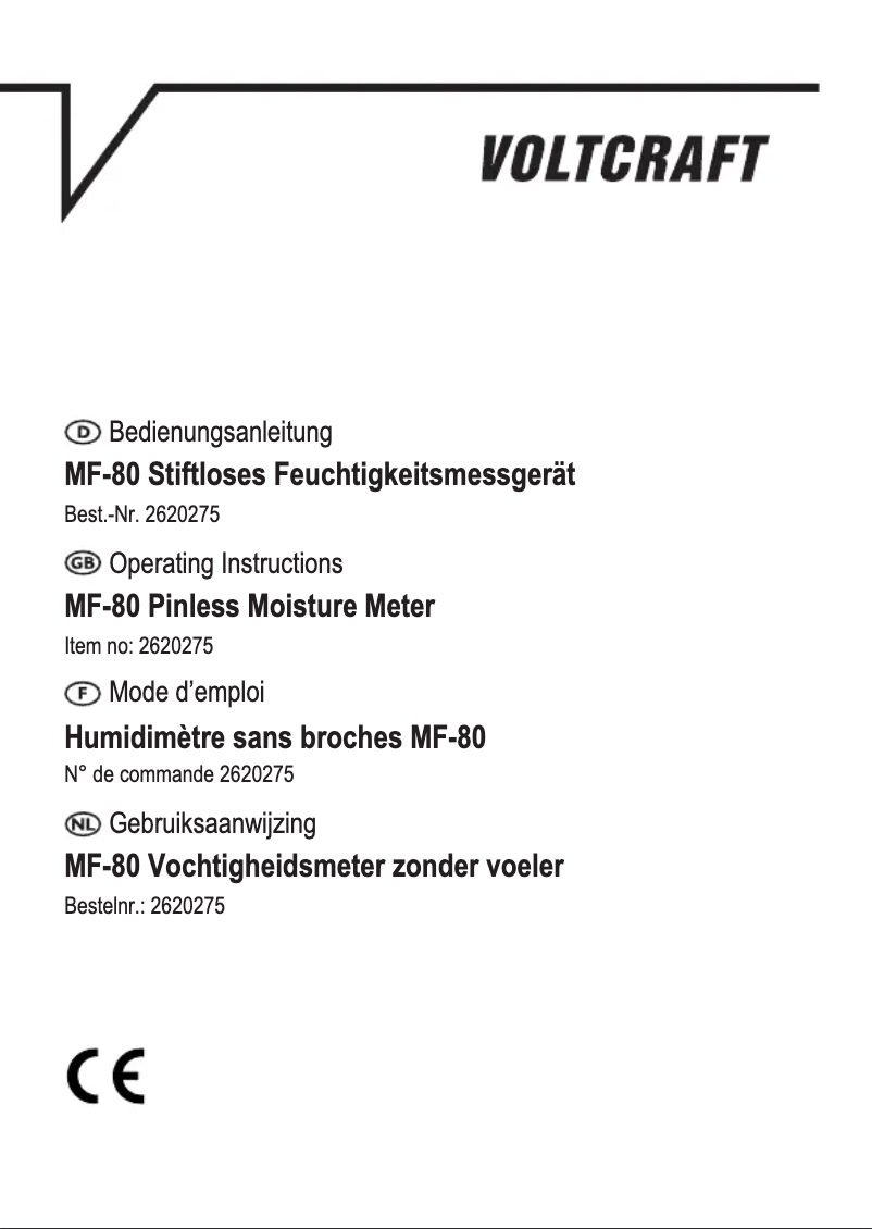 Image de la première page du manuel de l'appareil MF-80