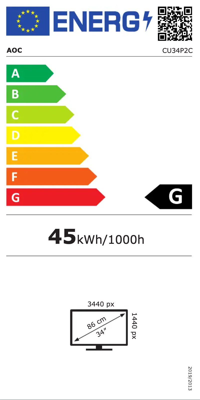 Page n°1 - Label énergétique AOC CU34P2C