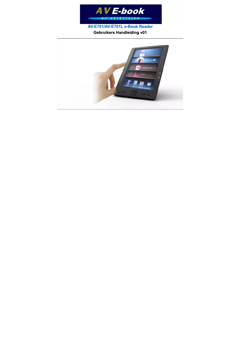 Image de la première page du manuel de l'appareil AV-E701L