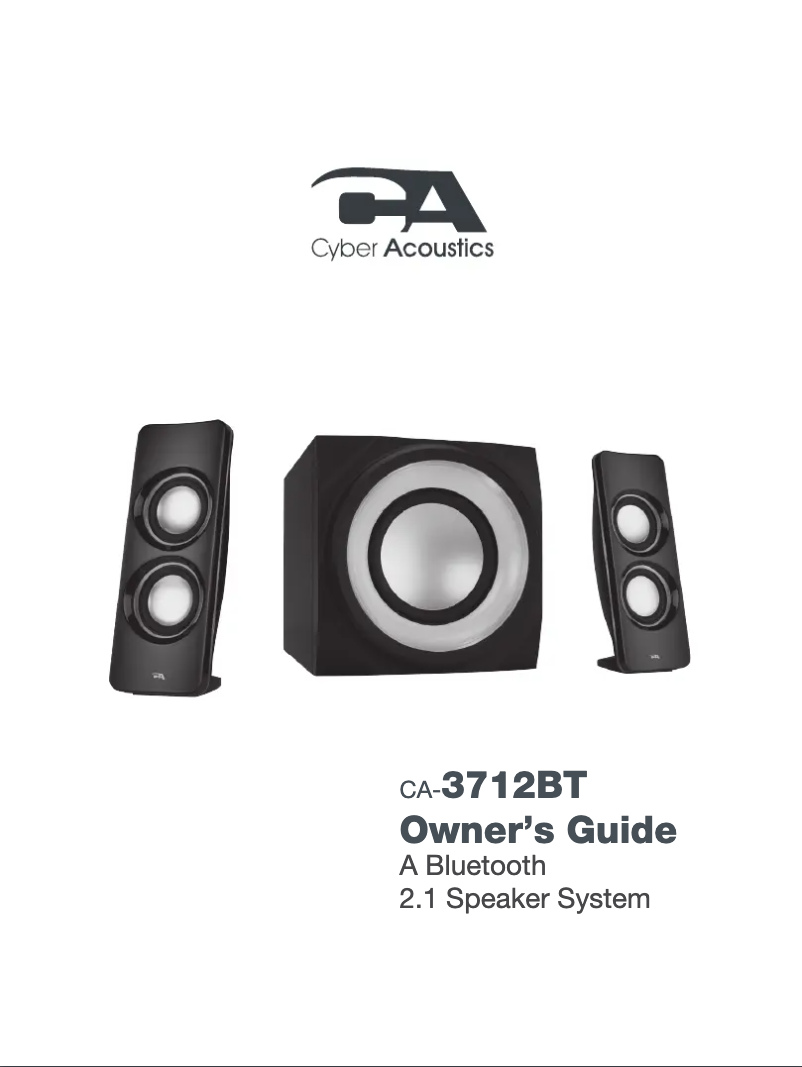 Página 1 del manual Manual de usuario Cyber Acoustics CA-3712BT