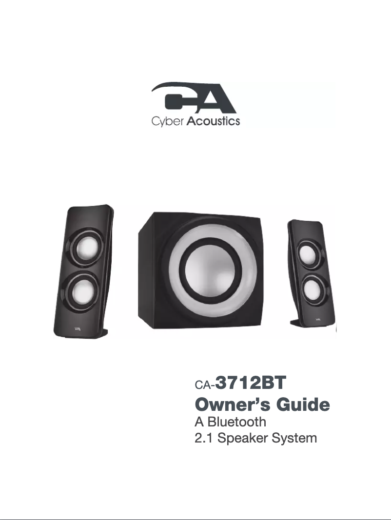 Page n°1 - Manuel utilisateur Cyber Acoustics CA-3712BT
