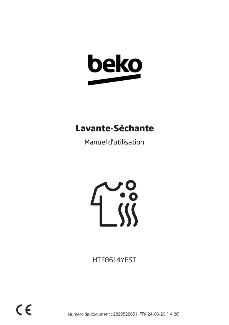 Page 1 de la notice Manuel utilisateur Beko HTE8614YBST