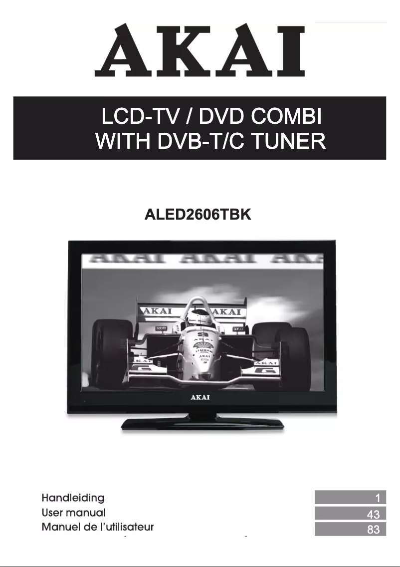 Page 1 de la notice Manuel utilisateur AKAI ALED2606TBK