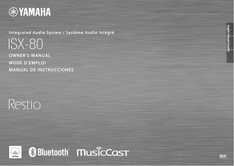 Page 1 de la notice Mode d'emploi Yamaha ISX-803