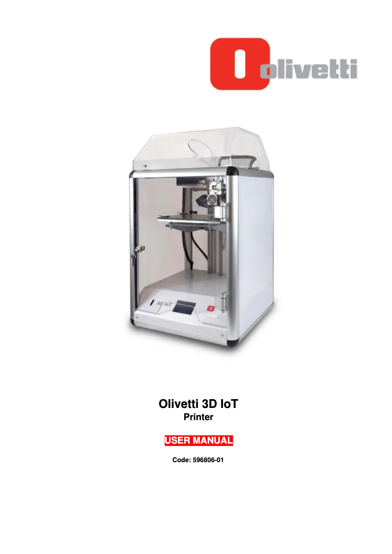 Page 1 de la notice Manuel utilisateur Olivetti 3D IoT
