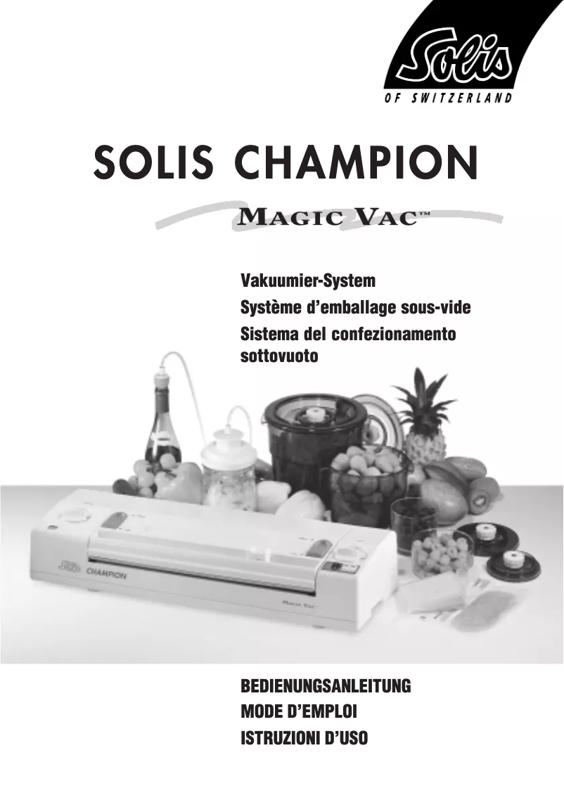Image de la première page du manuel de l'appareil Champion Magic Vac