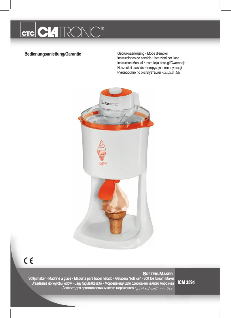 Page 1 de la notice Manuel utilisateur Clatronic ICM 3594