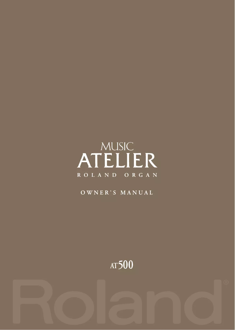 Page 1 de la notice Manuel utilisateur Roland AT-500
