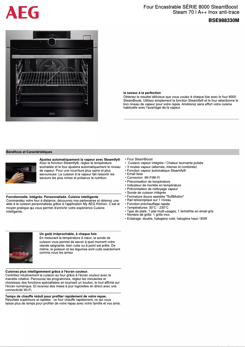 Página 1 del manual Ficha técnica AEG BSE988330M