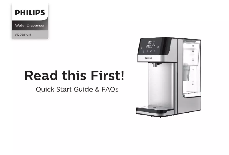 Page n°1 - Guide de démarrage rapide Philips ADD5910M