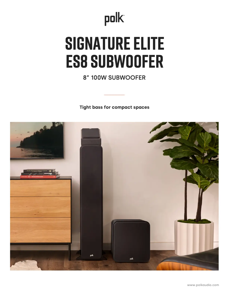 Page n°1 - Fiche technique Denon Signature Elite Subwoofer ES8