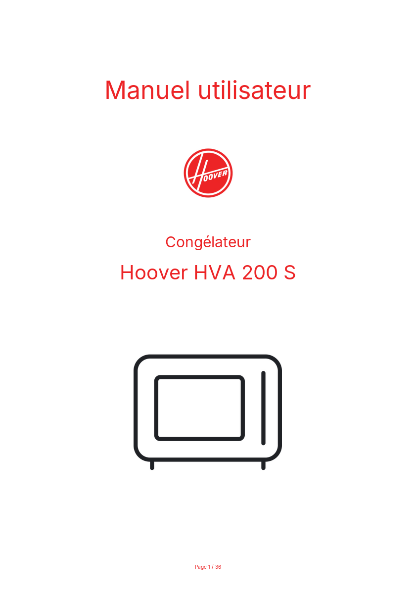 Image de la première page du manuel de l'appareil HVA 200 S