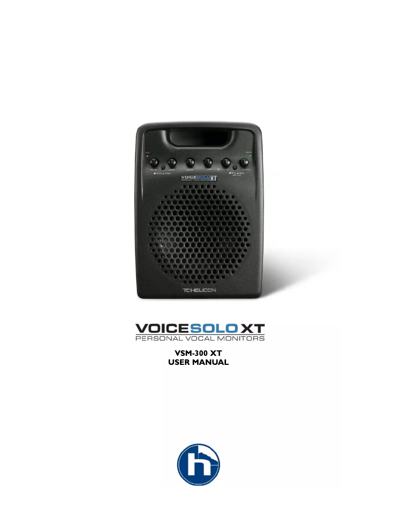 Page n°1 - Manuel utilisateur TC Helicon VoiceSolo VSM-300 XT