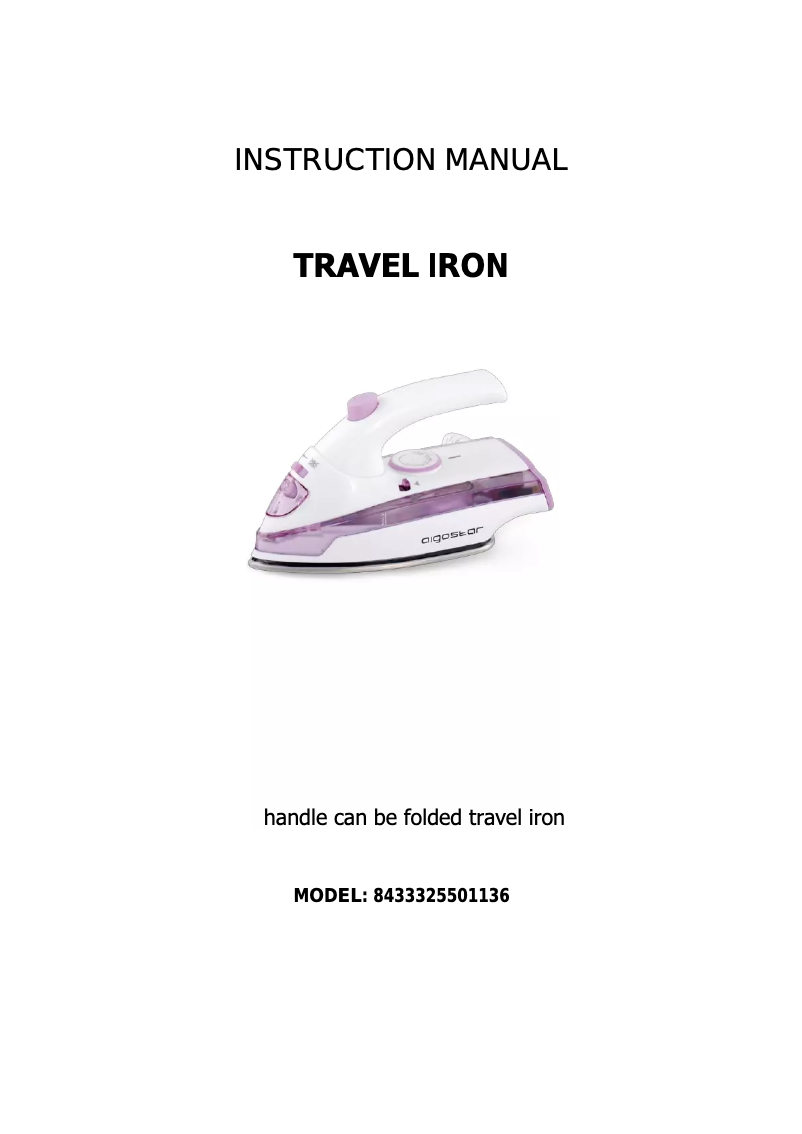 Page n°1 - Manuel utilisateur Aigostar 310000HHM