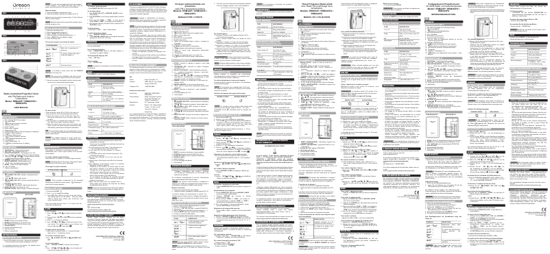 Page 1 de la notice Manuel utilisateur Oregon Scientific Projector Alarm Clock
