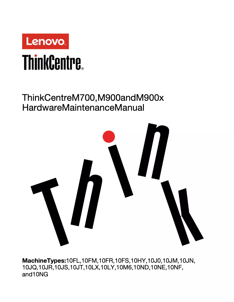 Image de la première page du manuel de l'appareil ThinkCentre M700