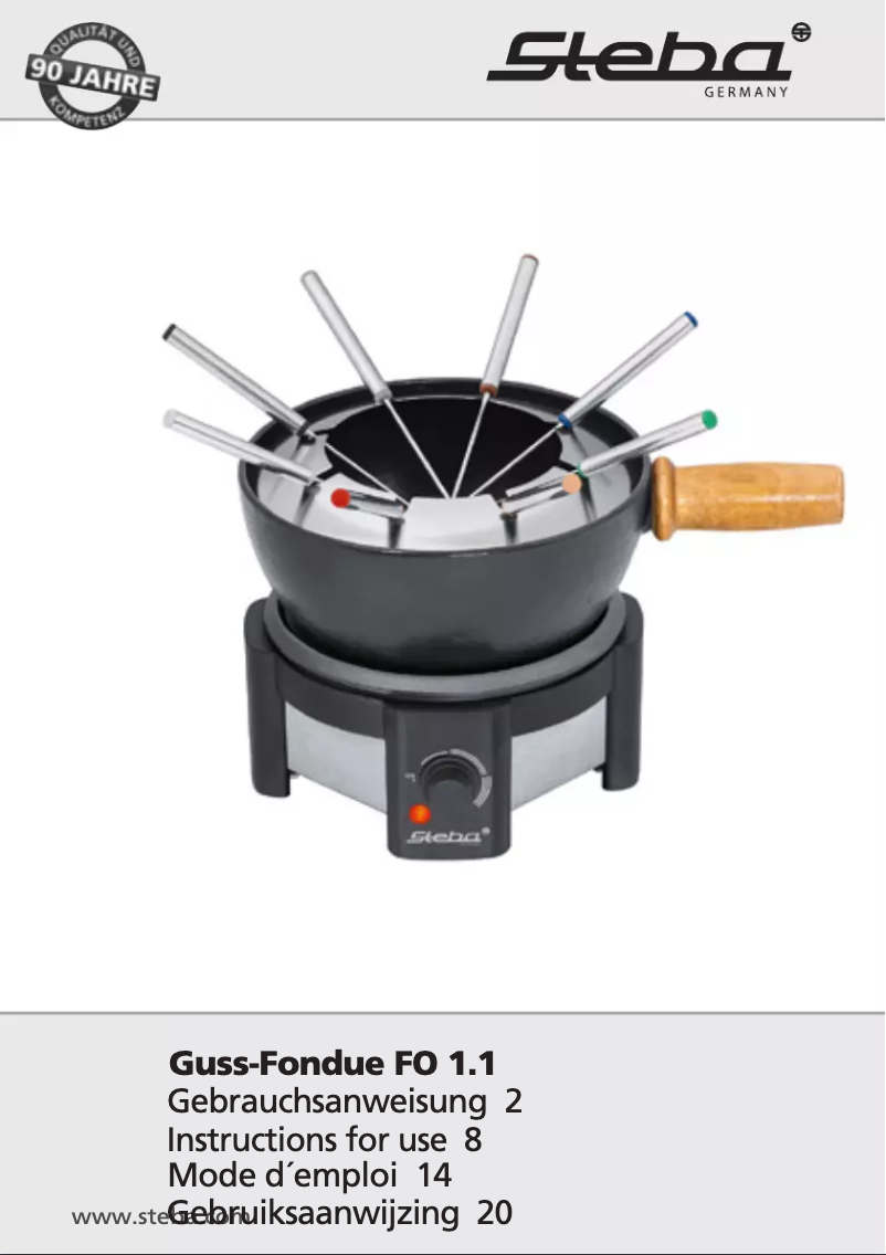 Page 1 de la notice Manuel utilisateur Steba FO1.1