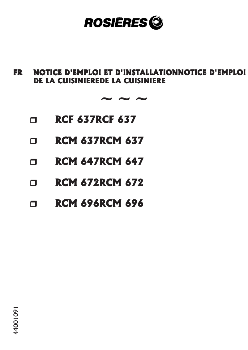 Image de la première page du manuel de l'appareil RCM 647 RB