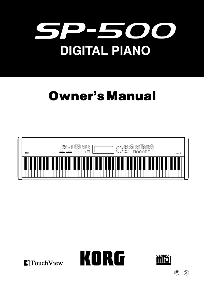 Page n°1 - Manuel utilisateur Korg SP-500
