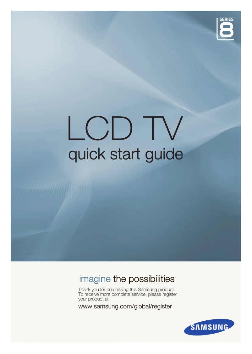 Page n°1 - Guide d'installation Samsung LE40A856S1M