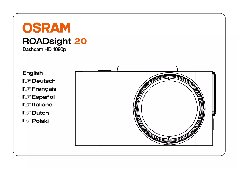 Page n°1 - Instructions / montage Osram ROADsight 20