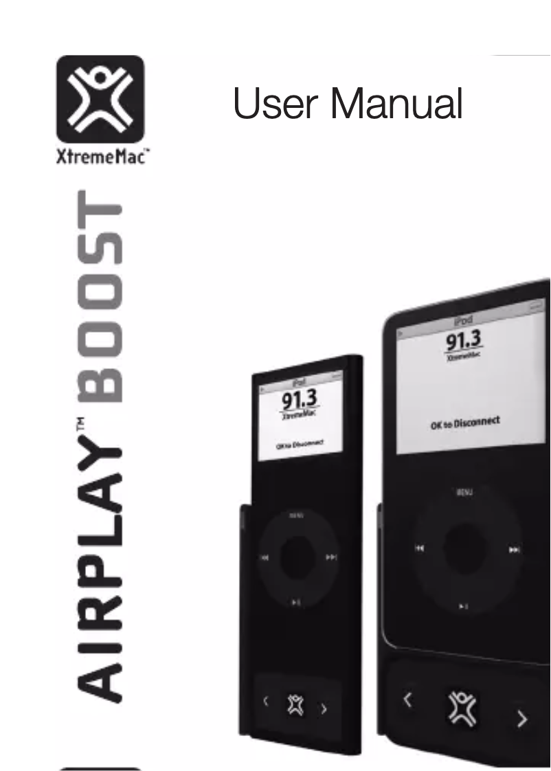 Page 1 de la notice Manuel utilisateur Xtrememac Airplay Boost
