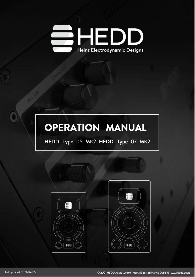 Page n°1 - Manuel utilisateur HEDD Type 05 MK2