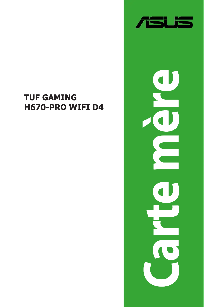 Page n°1 - Manuel utilisateur Asus TUF Gaming H670 Pro WiFi D4