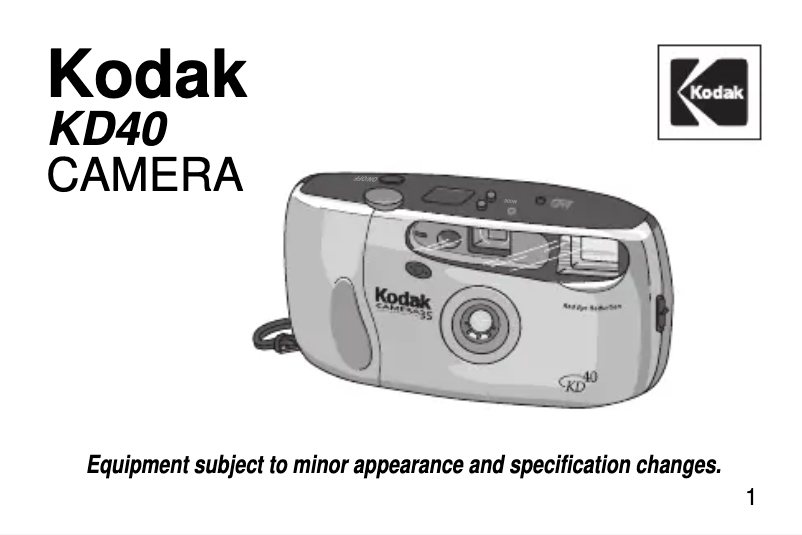 Page 1 de la notice Manuel utilisateur Kodak KD45