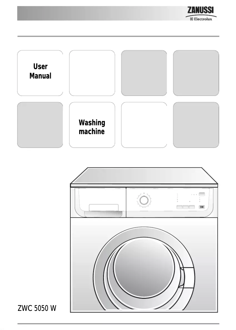Page 1 de la notice Manuel utilisateur Zanussi-Electrolux ZWC 5050 W