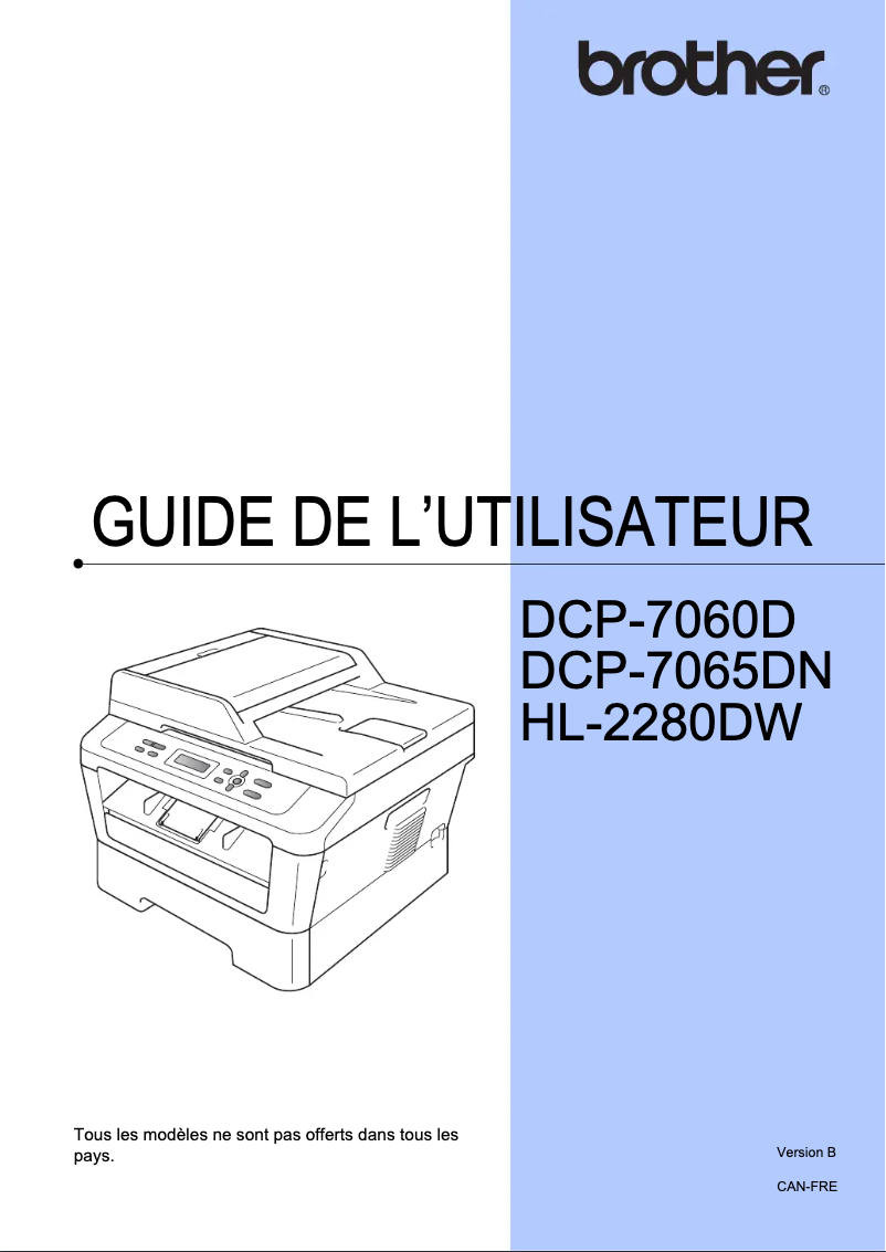 Page n°1 - Manuel utilisateur Brother DCP-7065DN